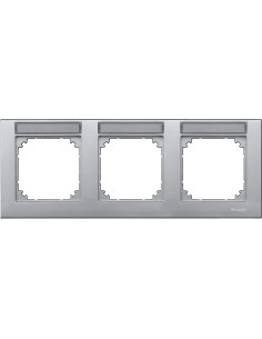Merten, Ramka M-Plan z polem opisowym potrójna pozioma aluminiowy Merten MTN472360 Schneider 2
