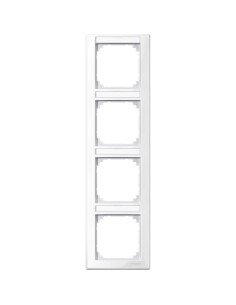 Merten, Ramka M-Smart z polem opisowym czterokrotna pionowa biały polarny Merten MTN470419 Schneider 2