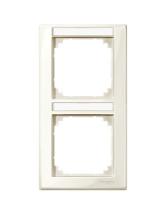 Merten, Ramka M-Smart z polem opisowym podwójna kremowy Merten MTN470244 Schneider 2
