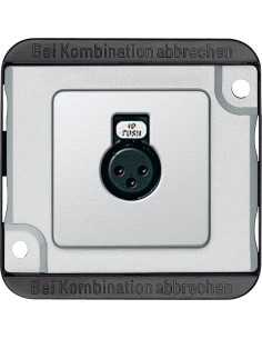 Merten Wandaloodporny, Mechanizm z płytką centralną gniazda audio aluminiowy Merten MTN460860 Schneider 2