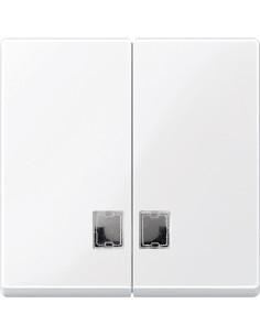 Merten, Klawisz System M podwójny duże okienko biały active Merten MTN438525 Schneider 2