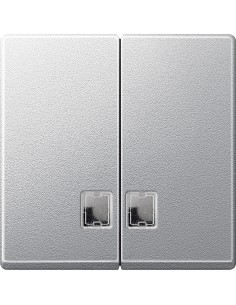 Merten, Klawisz System M podwójny duże okienko aluminiowy Merten MTN437560 Schneider 2