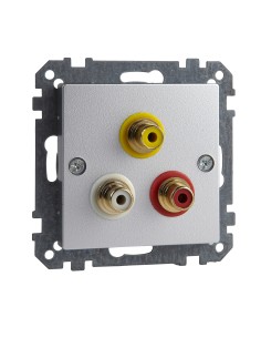 Gniazdo wtykowe złącza audio/wideo, aluminium, system M Merten MTN4351-0460 Schneider 2
