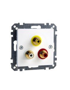 Gniazdo wtykowe złącza audio/wideo, biały active, połysk, system M Merten MTN4351-0325 Schneider 2