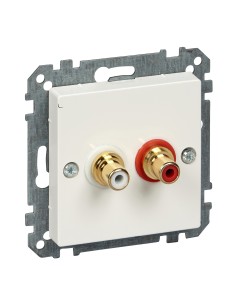 Gniazdo wtykowe złącza audio, biel polarna, połysk, system M Merten MTN4350-0319 Schneider 2