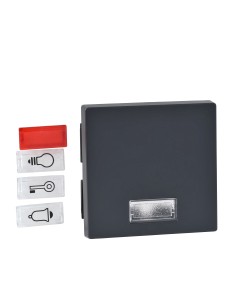 Merten, Klawisz System M pojedynczy z dużym okienkiem antracytowy Merten MTN433814 Schneider 2