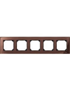 Merten, Ramka M-Elegance szkło pięciokrotna mahoniowy Merten MTN4050-3215 Schneider 2