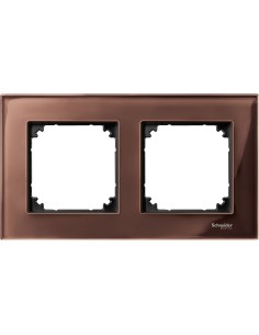 Merten, Ramka M-Elegance szkło podwójna mahoniowy Merten MTN4020-3215 Schneider 2