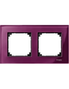 Merten, Ramka M-Elegance szkło podwójna rubinowy Merten MTN4020-3206 Schneider 2