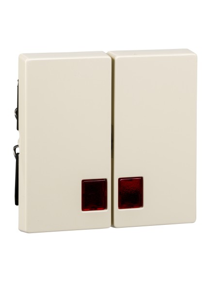 Merten, Klawisz System M podwójny duże okienko czerwone kremowy Merten MTN3456-0344 Schneider