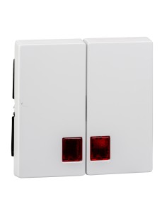 Merten, Klawisz System M podwójny duże okienko czerwone biały active Merten MTN3456-0325 Schneider 2