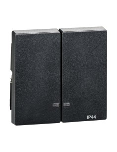 Merten, Klawisz System M podwójny IP44 z okienkiem sygnalizacyjnym antracytowy Merten MTN3424-0414 Schneider 2