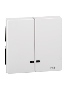 Merten, Klawisz System M podwójny IP44 z okienkiem sygnalizacyjnym biały active Merten MTN3424-0325 Schneider 2