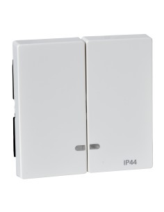 Merten -Klawisz System M podwójny IP44 z okienkiem sygnalizacyjnym biały polarny Merten MTN3424-0319 Schneider 2