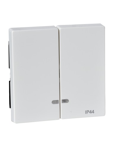 Merten -Klawisz System M podwójny IP44 z okienkiem sygnalizacyjnym biały polarny Merten MTN3424-0319 Schneider