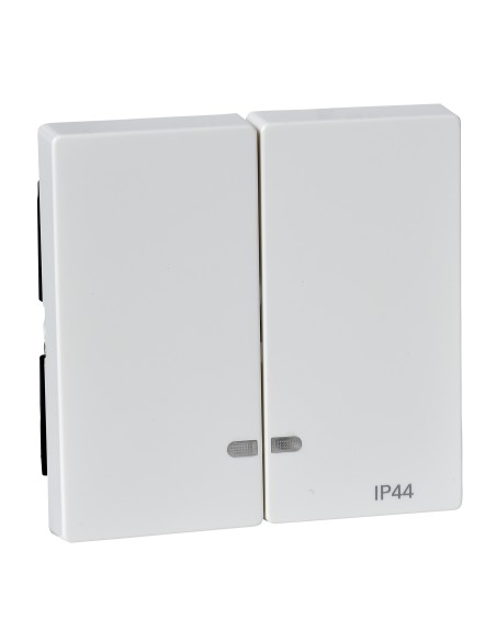 Merten -Klawisz System M podwójny IP44 z okienkiem sygnalizacyjnym biały polarny Merten MTN3424-0319 Schneider