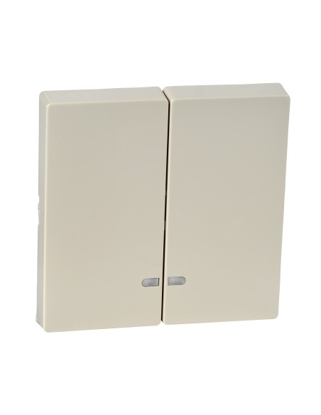 Merten, Klawisz System M podwójny z okienkiem sygnalizacyjnym kremowy Merten MTN3420-0344 Schneider