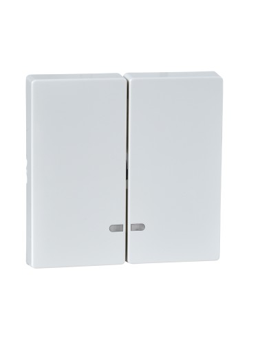 Merten, Klawisz System M podwójny z okienkiem sygnalizacyjnym biały polarny Merten MTN3420-0319 Schneider