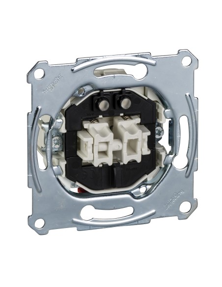 Mechanizm przycisku podwójn., styk zw. 1-bieg. z podśw., 10A, AC 250 V, b.śrub. Merten MTN3165-0000 Schneider