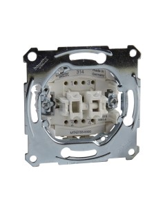Merten, Mechanizm przycisku podwójnego zacisk bezśrubowy 250VAC 10A Merten MTN3155-0000 Schneider 2