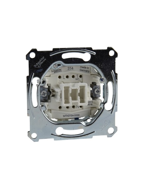 Mechanizm przycisku, styk zwierny 1-bieg., p/t, 10A, AC 250 V, b.śrub. Merten MTN3154-0000 Schneider