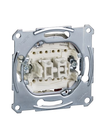 Merten -Mechanizm łącznika schodowego z przyciskiem zacisk bezśrubowy 250VAC 10A Merten MTN3128-0000 Schneider