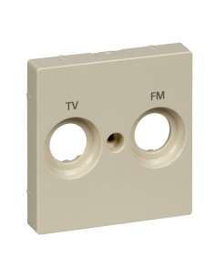 Płytka centralna oznaczona FM+TV do gniazd antenowych, kremowy, połysk, system M Merten MTN299944 Schneider 2