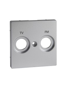 Płytka centralna oznaczona FM+TV do gniazd antenowych, aluminium, system M Merten MTN299560 Schneider 2