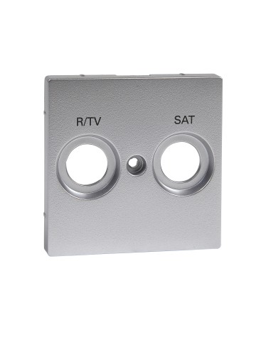 Płytka centralna oznaczona R/TV+SAT do gniazd antenowych, aluminium, system M Merten MTN299260 Schneider