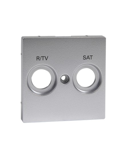 Płytka centralna oznaczona R/TV+SAT do gniazd antenowych, aluminium, system M Merten MTN299260 Schneider