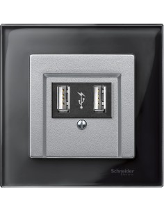 Merten, Płytka centralna System M uniwersalna aluminiowy Merten MTN297960 Schneider 2