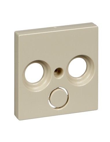 Merten, Płytka centralna System M gniazda telewizyjnego gładka 3 otwory kremowy Merten MTN296744 Schneider