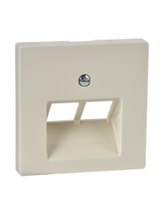 Płytka centralna mechanizmu gniazda RJ45, podwójna, kremowy, połysk, system M Merten MTN296144 Schneider 2