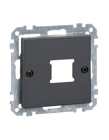 Płytka centralna mechanizmu gniazda RJ11/RJ45, pojedyncza, antracyt, system M Merten MTN291114 Schneider