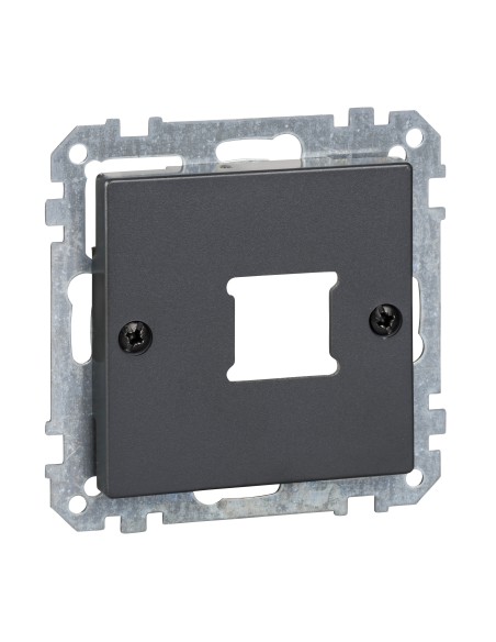Płytka centralna mechanizmu gniazda RJ11/RJ45, pojedyncza, antracyt, system M Merten MTN291114 Schneider