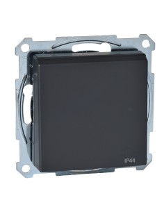 Gniazdo wtyk. z uziem. i klapką, IP44, z przesł. śrub., antracyt, połysk, Sys M Merten MTN2614-0414 Schneider 2