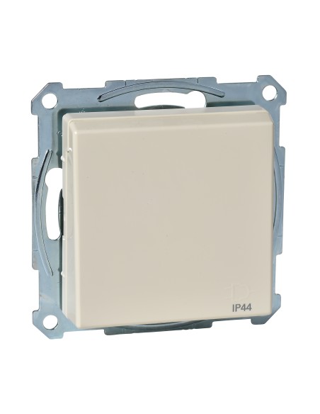 Gniazdo wtykowe z uziemieniem i klapką, IP44, z przesłoną, śrub., K, P, Sys M Merten MTN2614-0344 Schneider