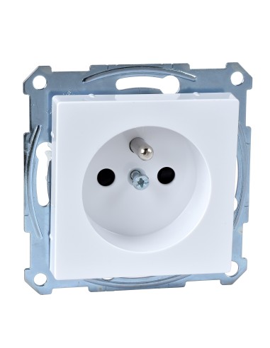 Gniazdo wtykowe z uziemieniem i przesłoną, zaciski śrub., B.A, P, Sys M Merten MTN2600-0325 Schneider