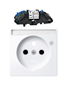 Płytka centr. p.opis. i ochr. p/p do gn. wtyk., z uziem., przesł. B.A, P, Sys M Merten MTN2535-0325 Schneider 2