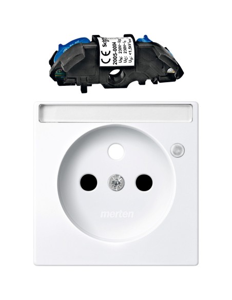 Płytka centr. p.opis. i ochr. p/p do gn. wtyk., z uziem., przesł. B.A, P, Sys M Merten MTN2535-0325 Schneider