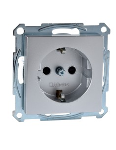 Gniazdo wtykowe SCHUKO, z przesłoną, zaciski śrubowe, aluminium, system M Merten MTN2400-0460 Schneider 2