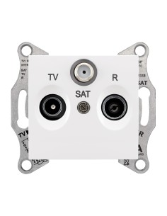 Sedna gniazdo RTV SAT końcowe białe SDN3501321 - hurtownia elektryczna Amper.pl 2