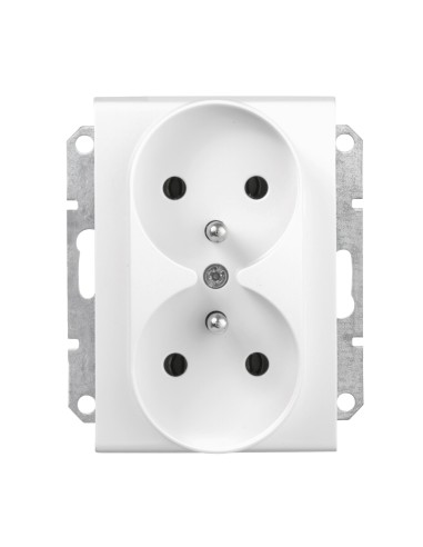 Sedna gniazdo podwójne 2x2p+z białe SDN2800921 - hurtownia elektryczna Amper.pl