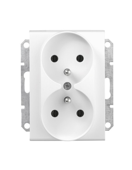 Sedna gniazdo podwójne 2x2p+z białe SDN2800921 - hurtownia elektryczna Amper.pl