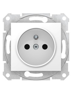 Sedna gniazdo pojedyncze 2p+z z przesłonami białe SDN2800121 - hurtownia elektryczna Amper.pl 2