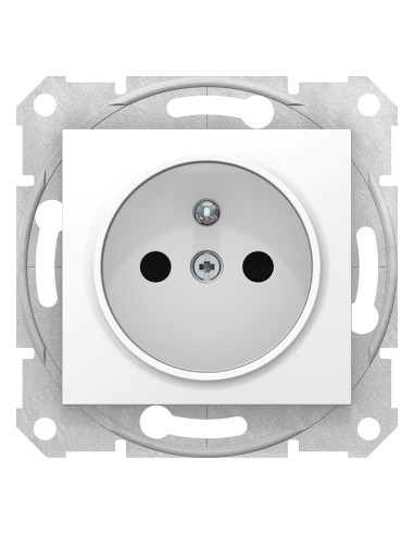 Sedna gniazdo pojedyncze 2p+z z przesłonami białe SDN2800121 - hurtownia elektryczna Amper.pl