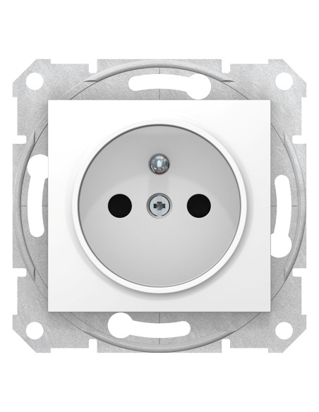 Sedna gniazdo pojedyncze 2p+z z przesłonami białe SDN2800121 - hurtownia elektryczna Amper.pl
