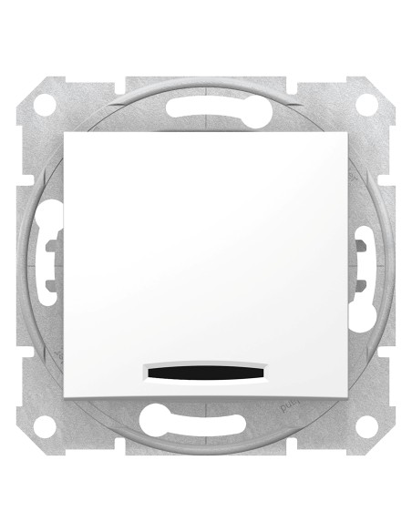 Sedna wyłącznik 1-biegunowy z podświetleniem biały SDN1400121 - hurtownia elektryczna Amper.pl
