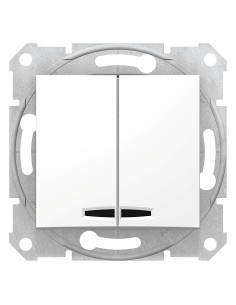 Sedna wyłącznik świecznikowy z podświetleniem biały SDN0300321 - hurtownia elektryczna Amper.pl 2