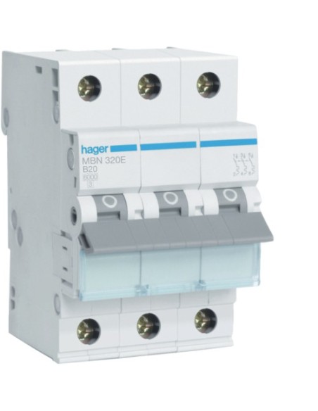 Wyłącznik nadprądowy S303 B20A Hager MBN320E - hurtownia elektryczna Amper.pl